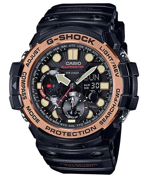 CASIO G SHOCK GULFMASTER Black Rose Gold Men s Watch GN 1000RG 1ADR Timely Tick